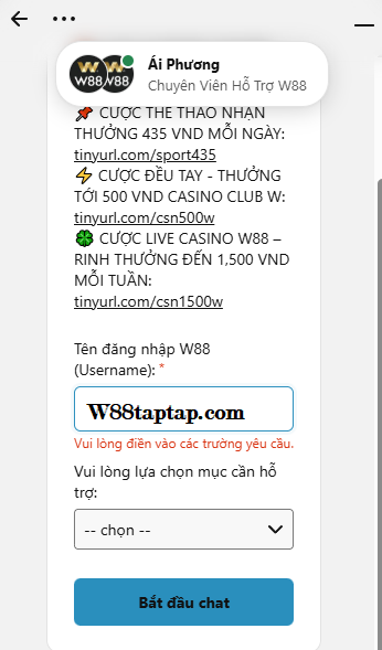 Liên Hệ W88 - Đội Ngũ Chăm Sóc Khách Hàng Chuyên Nghiệp W88 5 Kênh live chat của W88